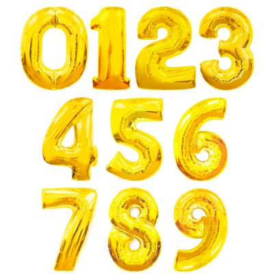 Гелиевые шары «Цифры желтые»